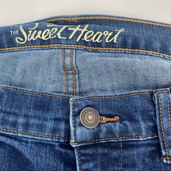 OLD NAVY Sweet Heart Skinny Mid Rise Dark Wash Blue Denim Jeans Women's Size 4 R - Picture 4 of 7